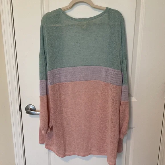 Color Block Long Cardigan - Picture 2 of 4
